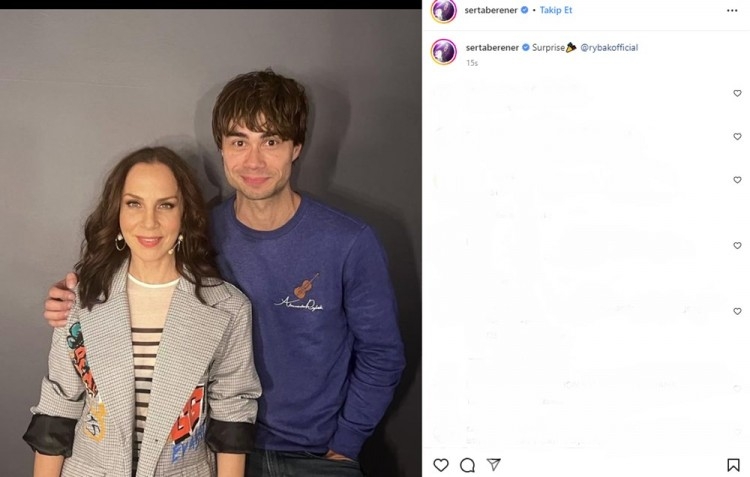 Sertap Erener ile Alexander Rybak bir arada