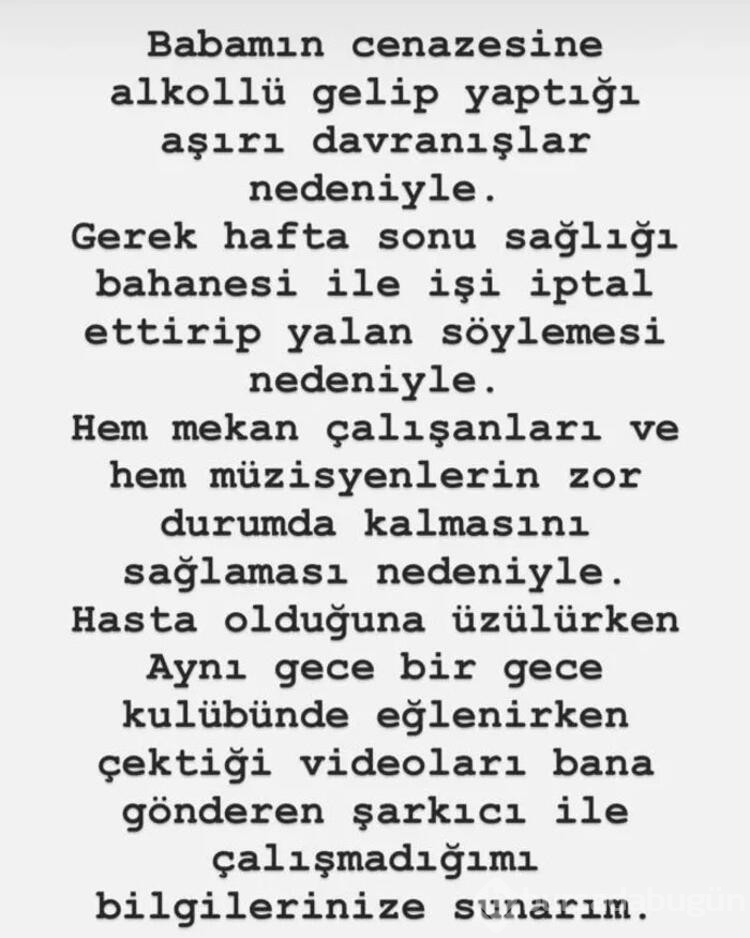 Tuğba Özerk'in menajerinden şaşırtan paylaşım
