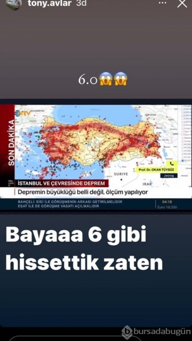 Ünlülerden Düzce depremi paylaşımı
