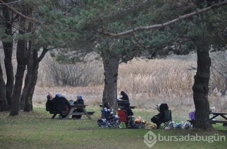 Abant Milli Parkı'nda ziyaretçiler sonbaharın keyfini çıkarıyor
