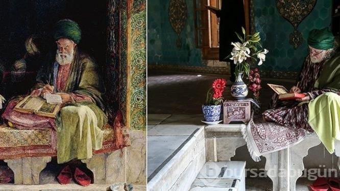 İngiliz ressamın Yeşil Türbe'deki tablosunu 153 yıl sonra fotoğrafladı

