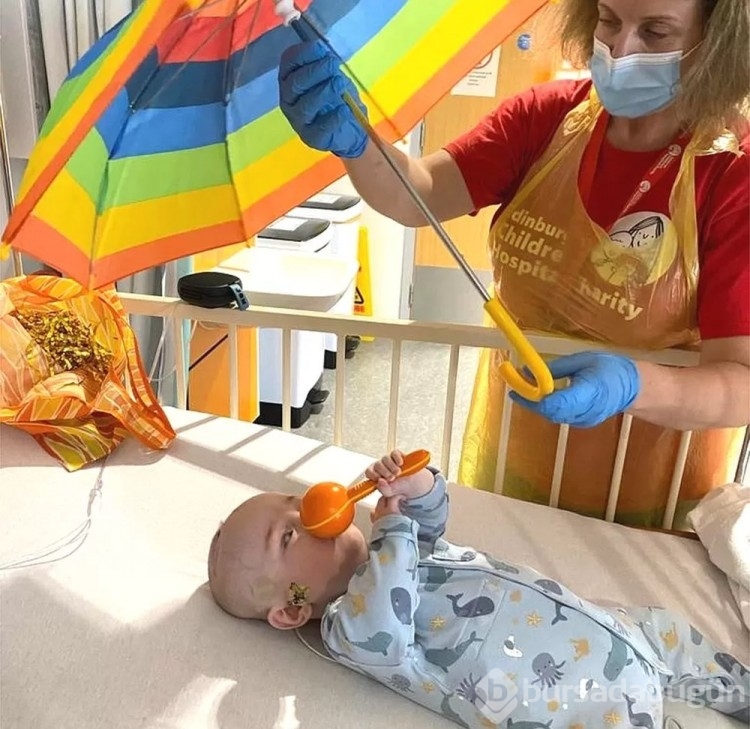 Bir günlük ömür biçilen çocuk doğum gününü kutladı