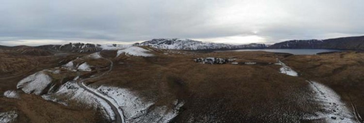 Nemrut Kalderasında ilk kartopu oyunu
