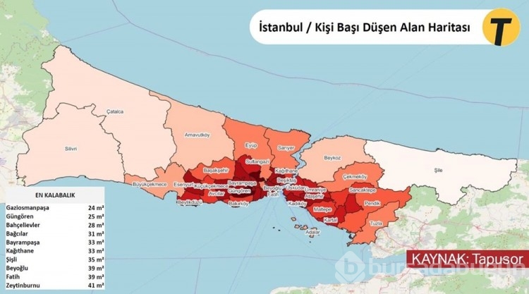 İstanbul'un bina yaşı haritası