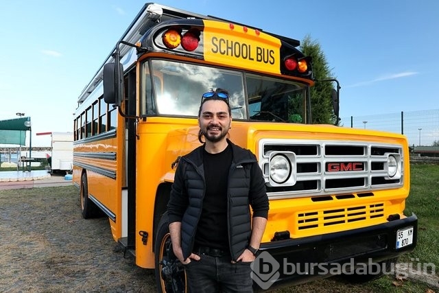 Okul otobüsünü karavana çevirdi!