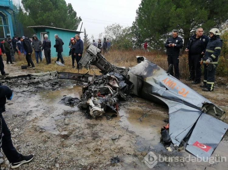Bursa'da tek motorlu uçak düştü