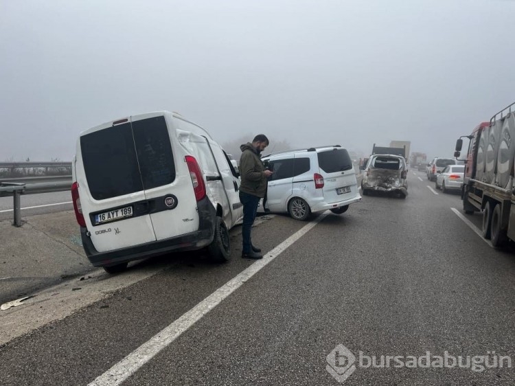 Bursa'da yoğun sis nedeniyle 9 farklı kaza meydana geldi