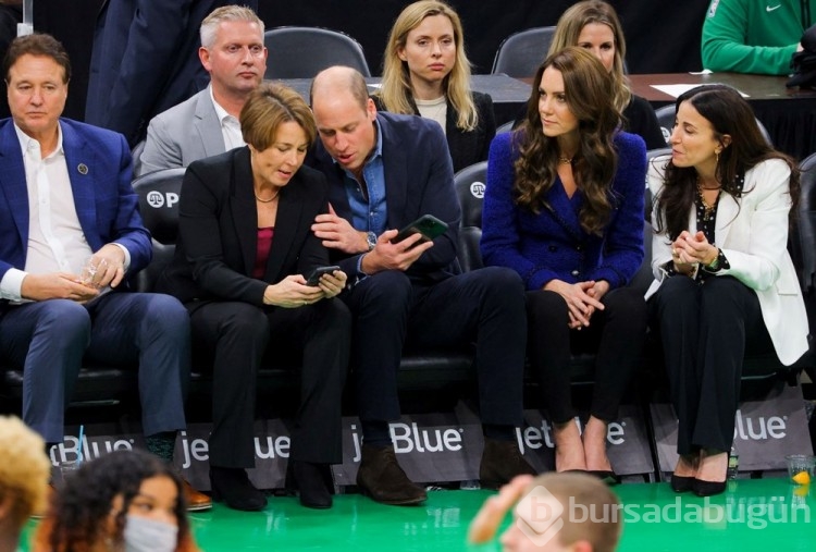 Prenses Kate ve Prens William NBA maçını izledi