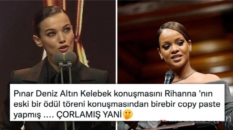 Pınar Deniz, Rihanna'nın konuşmasını örnek aldı

