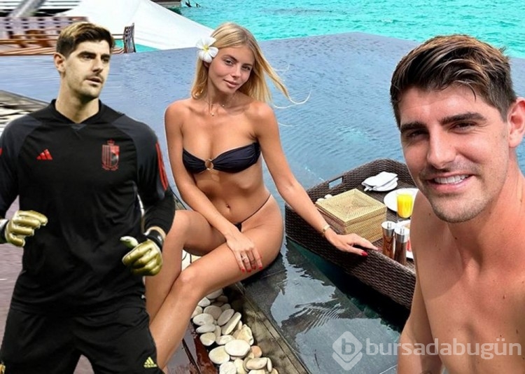 Futbolcu Thibaut Courtois ile sevgilisi Mishel Gerzig tatilde