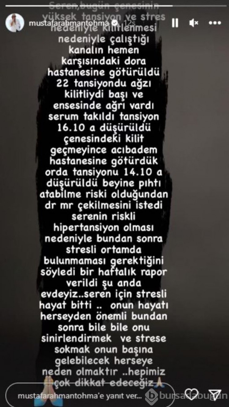 Serengil'in çenesi kilitlendi, Sevgilisi tepki gösterdi