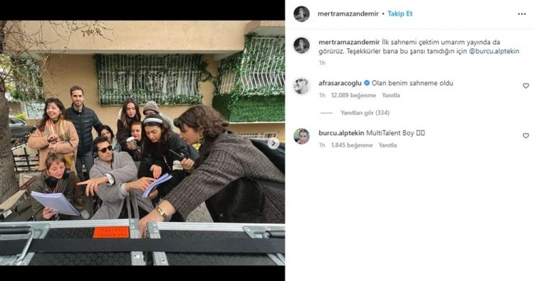  Afra Saraçoğlu'ndan rol arkadaşlarıyla yeni poz