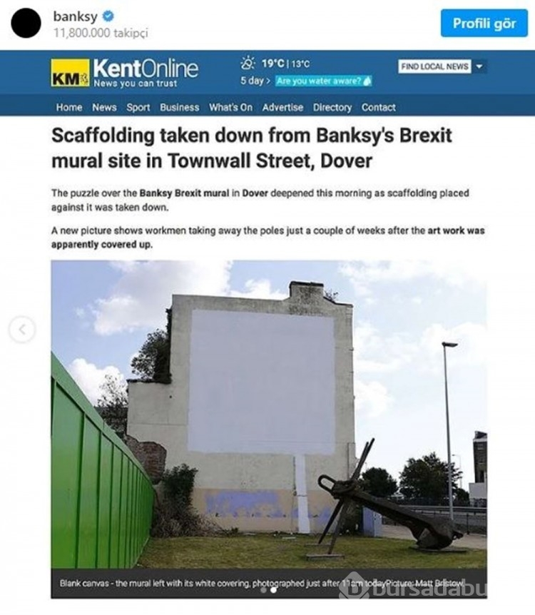 Banksy'nin 1 milyon sterlinlik eseri yıkılabilir