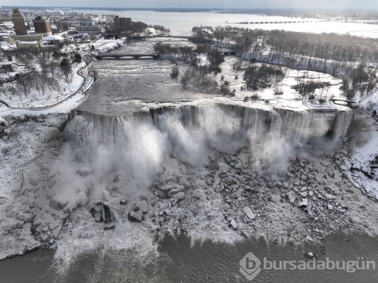 Niagara Şelaleleri dondu