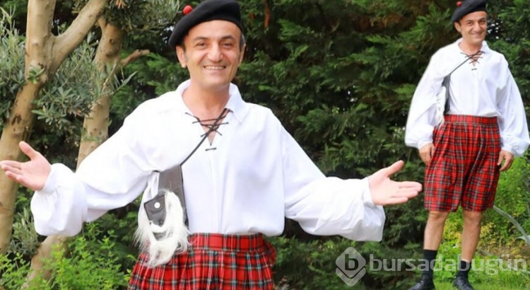 Ersin Korkut, senaryo gereği kilt giydi!