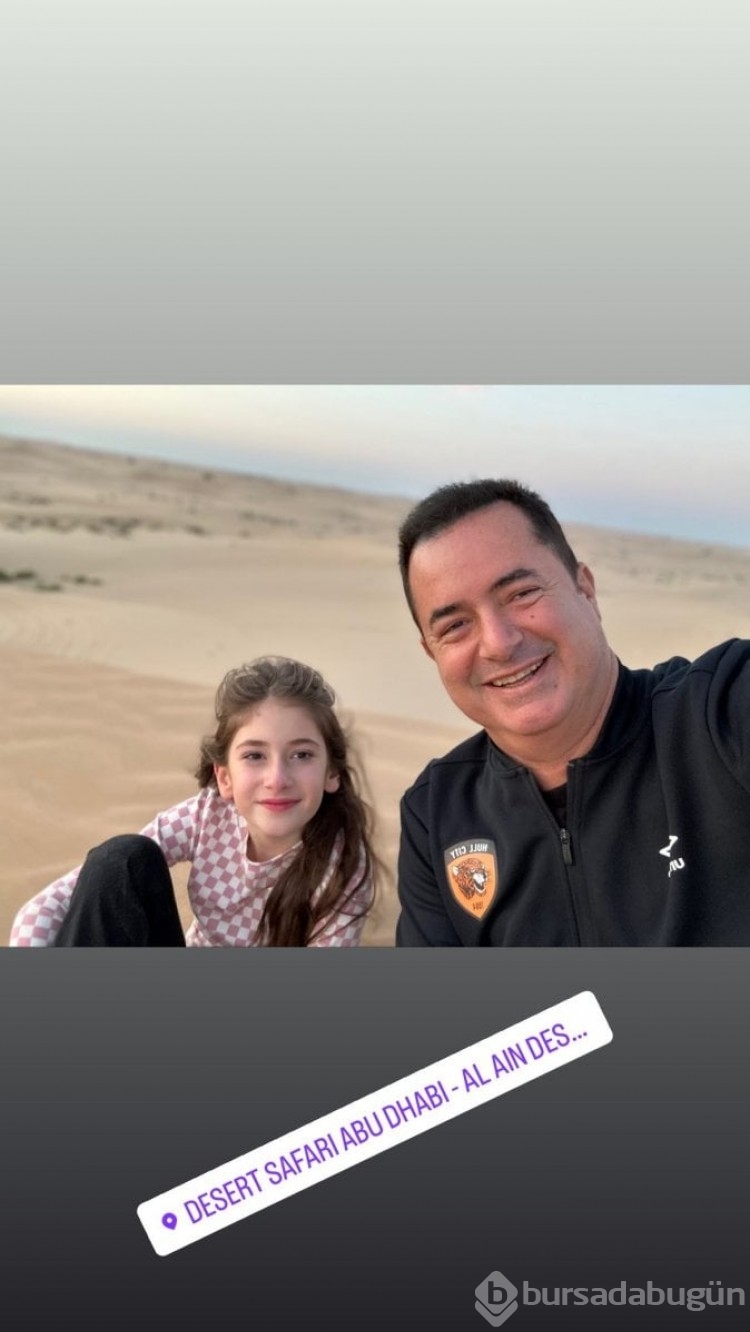 Acun Ilıcalı kızı Melisa ile çöl gezisinde