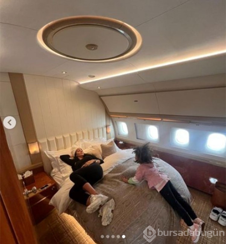 Ronaldo'nun sevgilisi Georgina Rodriguez'in jet paylaşımı