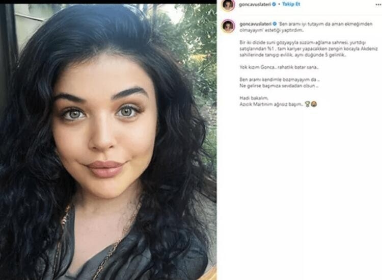 Gonca Vuslateri meslektaşlarına gönderme yaptı