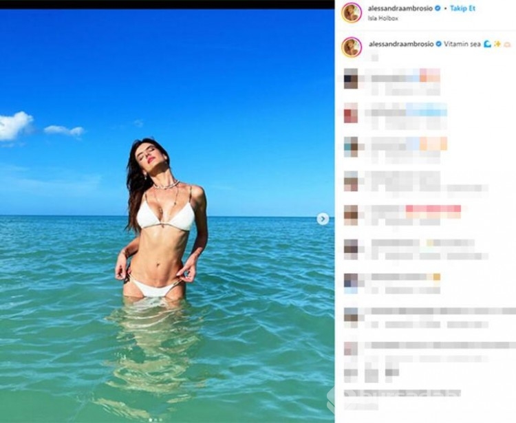 Alessandra Ambrosio'nun Meksika'da deniz keyfini çıkardı
