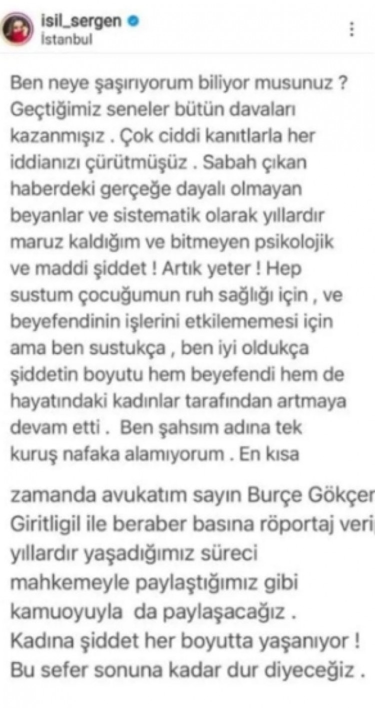 Burak Sergen'den nafaka krizi 
