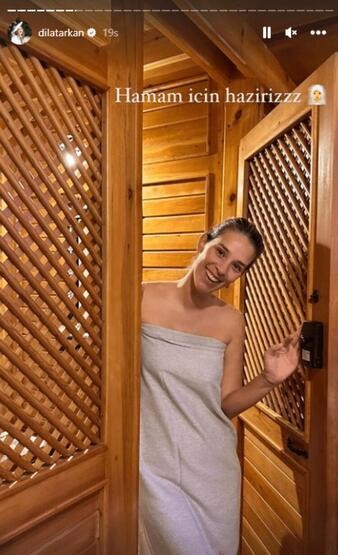 Dila Tarkan Doğruer'in arkadaşlarıyla hamam keyfi
