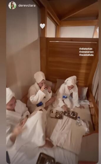 Dila Tarkan Doğruer'in arkadaşlarıyla hamam keyfi
