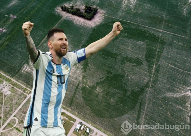 Güney Amerika'da çiftçi tarlasına Messi'yi ekti