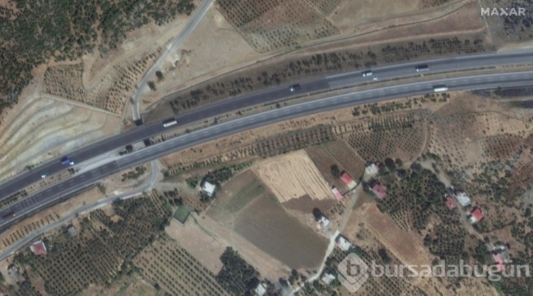 Deprem bölgesinin uydu görüntüleri 
