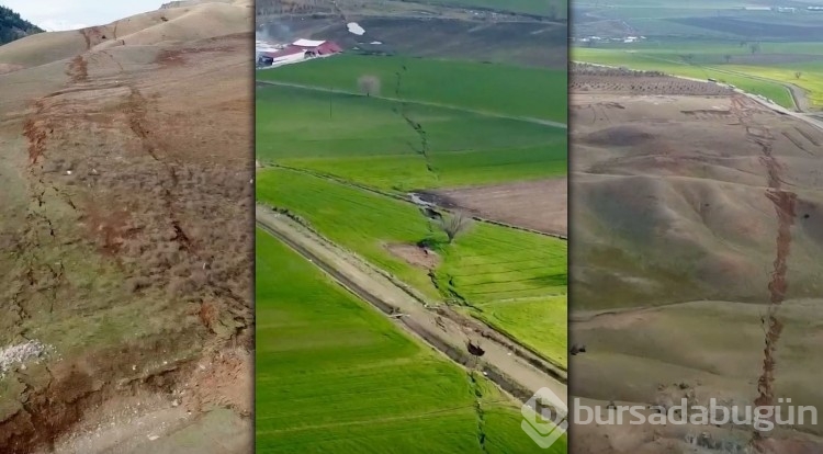 Deprem sonrası fay kırığı havadan ilk kez görüntülendi
