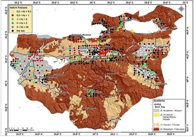 Bursa fay hattı nerelerden geçiyor? Bursa'daki en riskli ve orta riskli semtler hangileri? İşte 2023 Bursa fay hattı haritası...