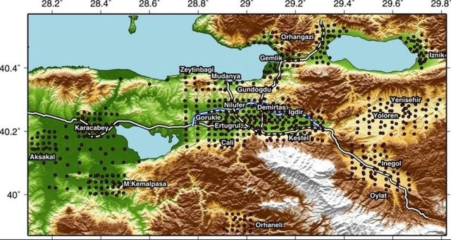 Bursa fay hattı nerelerden geçiyor? Bursa'daki en riskli ve orta riskli semtler hangileri? İşte 2023 Bursa fay hattı haritası...