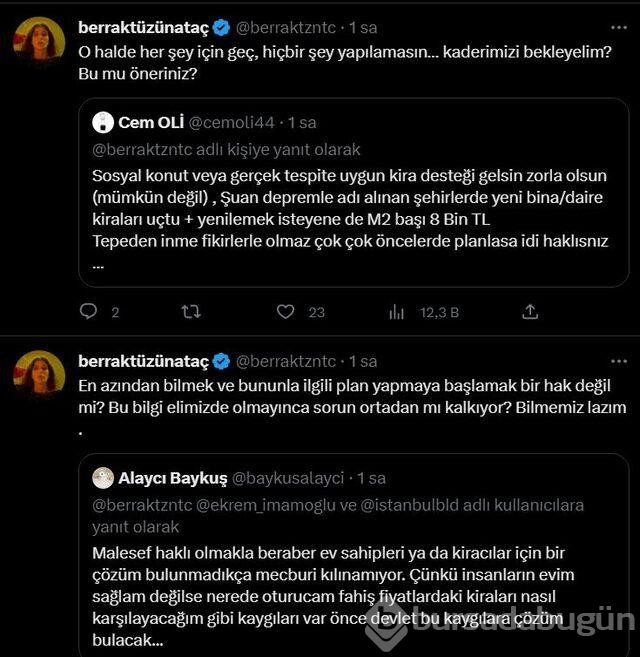 Berrak Tüzünataç Ekrem İmamoğlu'na seslendi