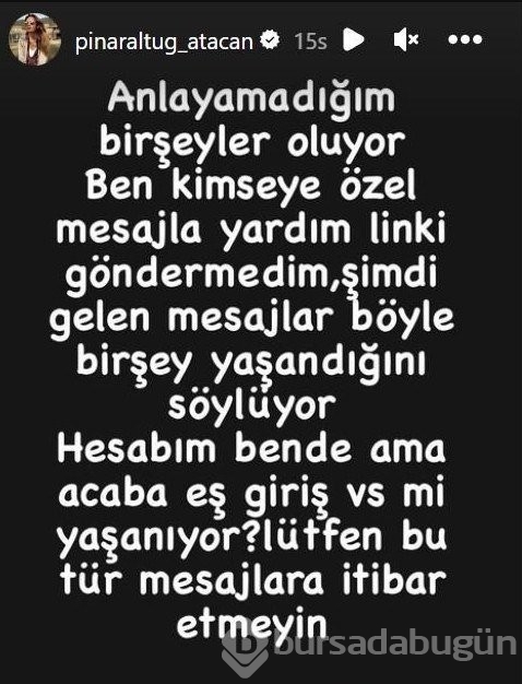Pınar Altuğ'un Instagram hesabı çalındı
