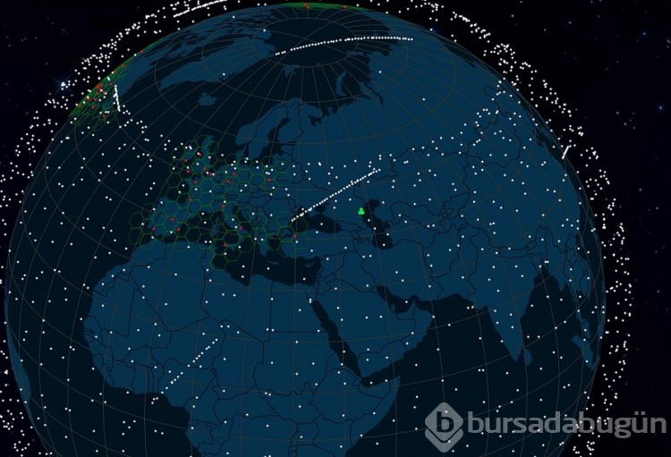 Starlink uyduları Türkiye üzerinde