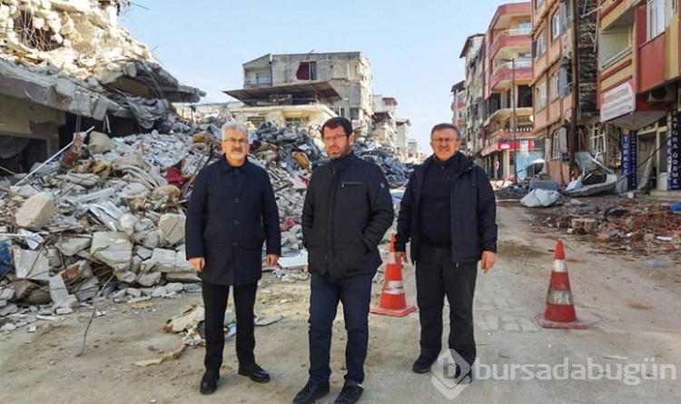 Nilüfer Belediye Başkanı Turgay Erdem deprem bölgesinde