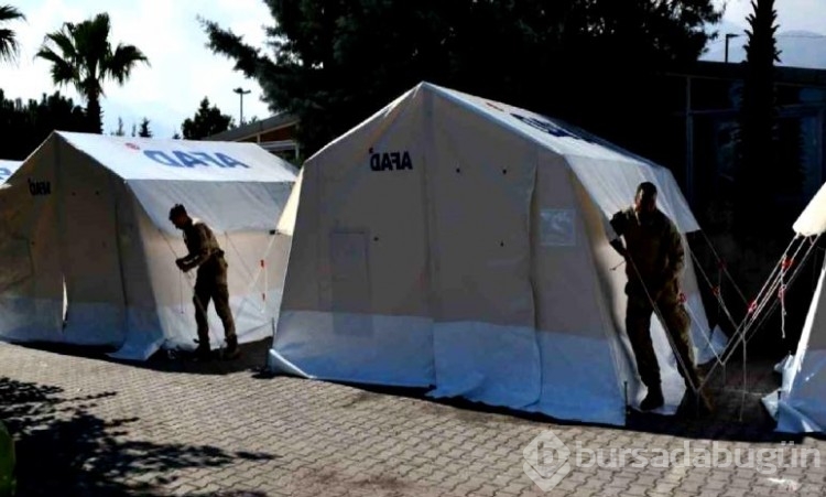Payas'ta kurulan çadır sayısı 580'e ulaştı