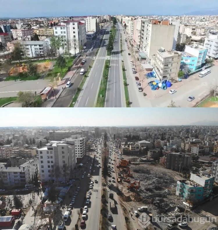 Adıyaman'ın deprem öncesi ve sonrası görüntüleri herkesi şaşırttı