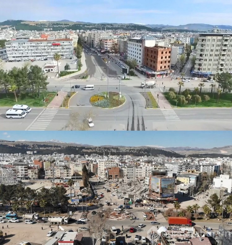 Adıyaman'ın deprem öncesi ve sonrası görüntüleri herkesi şaşırttı