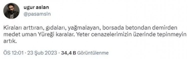 Depremde yakınlarını kaybeden Uğur Aslan sitem etti