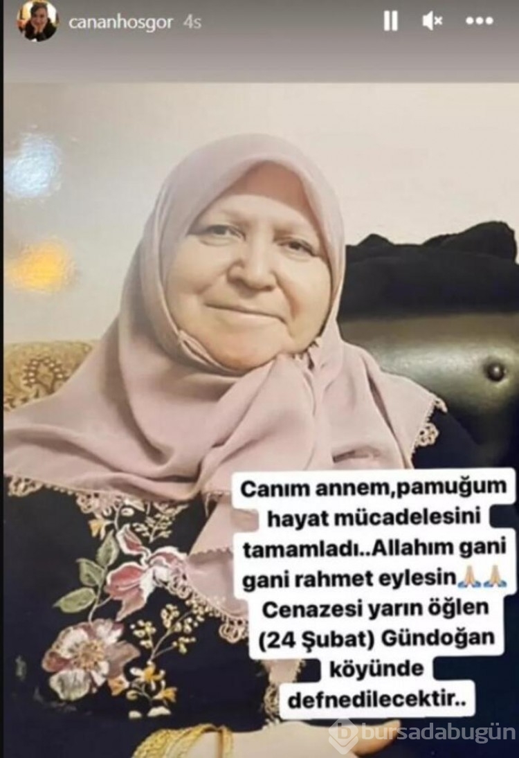 Canan Hoşgör'ün annesi vefat etti
