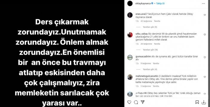 Oktay Kaynarca: Ders çıkarmak zorundayız