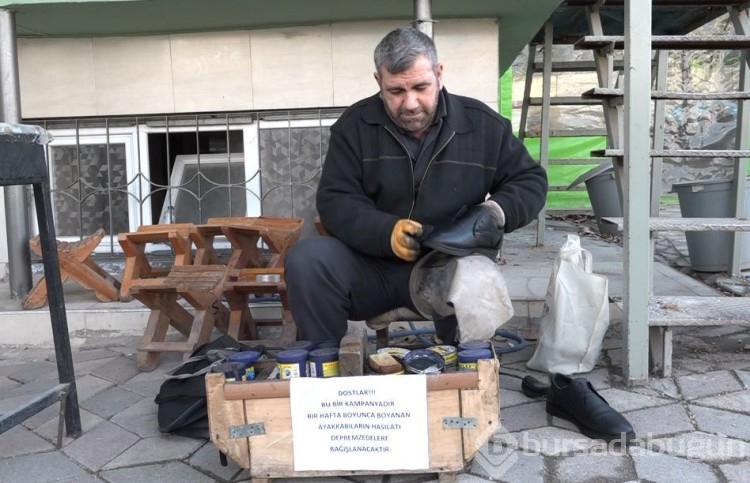Elazığlı Ayakkabı boyacısından anlamlı bağış