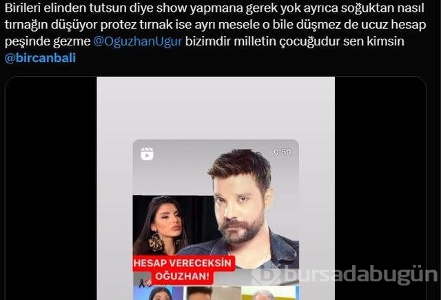 Bircan Bali Oğuzhan Uğur'u hedef aldı!