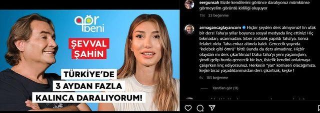 Şevval Şahin'in sözleri tepki çekince Armağan Çağlayan isyan etti!