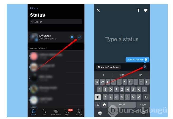 Whatsapp'ta 'Durum'unuza artık sesli mesaj bırabilirsiniz!