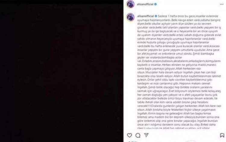 Alişan enkazdan çıkarılan Muhammed Adnan Korkut için harekete geçti