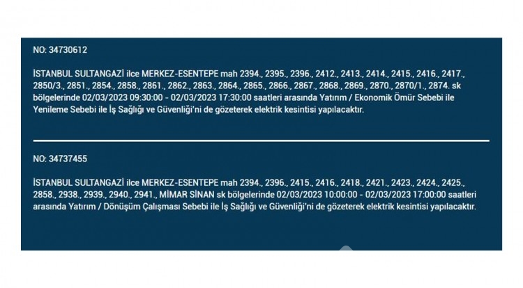 İstanbul'da büyük elektrik kesintisi!