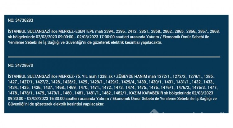 İstanbul'da büyük elektrik kesintisi!