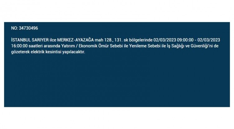 İstanbul'da büyük elektrik kesintisi!