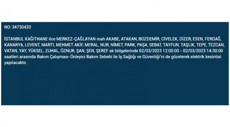 İstanbul'da büyük elektrik kesintisi!